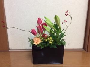 本日お届けのアレンジです。｜「かきえん」　（愛知県一宮市の花キューピット加盟店 花屋）のブログ